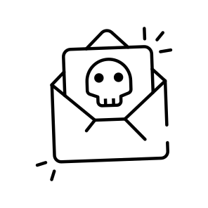 Email Hacking, Email Danger, Cybercrime, Cyber Attack, Letter Hacking icon