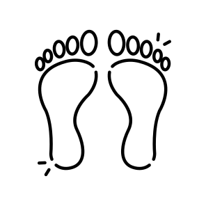 Evidence, Footprint, Footmark, Footstep, Foot Traces, Foot Impression  icon