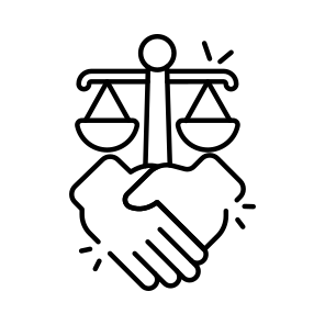 Legal Agreement, Legal Deal, Legal Handshake, Legal Handclasp, Legal Partnership  icon