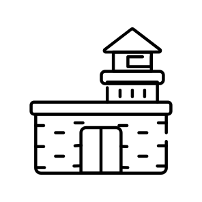 Military Base, Military Camp, Military Fort, Military Headquarter, Garrison,  icon