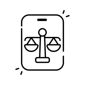 Mobile Justice Application, Online Equity, Online Fairness, Online Law, Justice App  icon