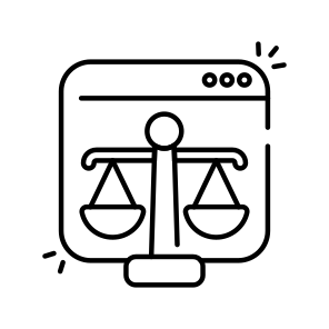 Online Justice, Online Equity, Online Fairness, Online Law, Justice Website  icon