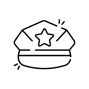 Police Cap, Police Hat, Police Headpiece, Police Headwear, Police Headgear  icon