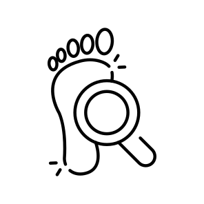 Search Footprints, Find Evidence, Search Evidence, Footprints Analysis, Footmark Analysis icon