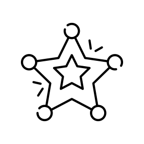 Sheriff Badge, Star Badge, Police Badge, Security Badge, Safety Badge  icon