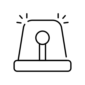 Siren, Alarm, Hooter, Revolving Light, Emergency Sound icon