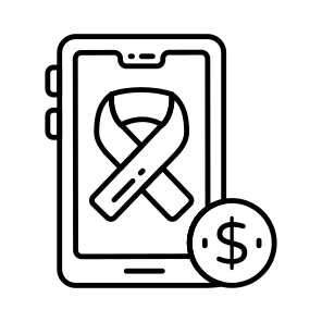 Cancer Donation, Cancer Charity, Funding, Endowment, Giving Money, icon
