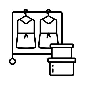 Clothes Rack, Clothes Donation, Apparel, Attire, Wearable icon
