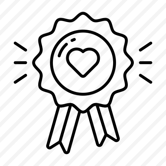 Donation Badge, Charity Badge, Emblem, Ribbon, Heart Badge  preview