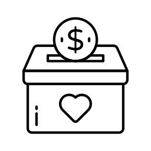 Donation Box, Charity Box, Funding, Endowment, Giving Money, icon