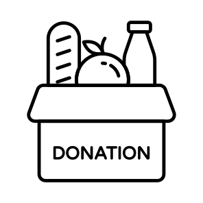Food Donation, Charity Box, Donation Box, Food Charity, Food Grant icon