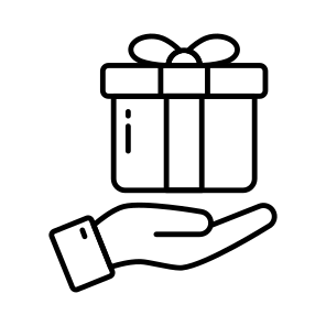 Giving Gift, Giftbox, Wrapped Package, Present, Surprise, icon