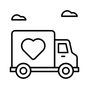 Volunteer Truck, Donation Truck, Automobile, Automotive, Vehicle icon