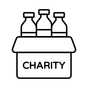 Water Donation, Water Charity, Water Bottles, Bottles Parcel, Package icon