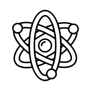 Atom, Science, Physics, Electron, Proton, icon