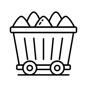 Coal Wagon, Coal Transport, Coal Cart, Coal Trolley, Mining Trolley icon