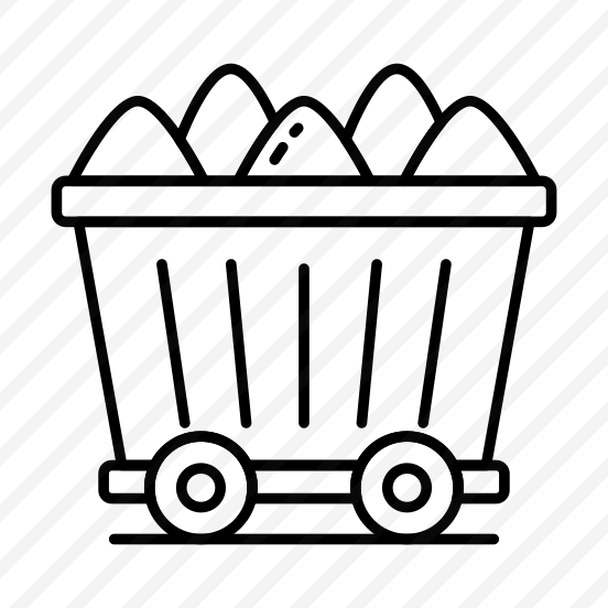 Coal Wagon, Coal Transport, Coal Cart, Coal Trolley, Mining Trolley  preview