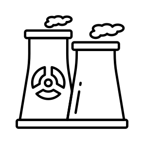 Factory, Industry, Refinery, Mill, Nuclear Plant, icon