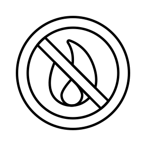 No Fire, No Flame, No Burning, No Combustion, Blaze icon