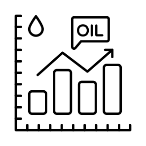 Oil Analytics, Infographic, Statistics, Oil Chart, Oil Graph icon