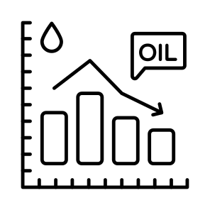 Oil Analytics, Infographic, Statistics, Oil Price Down, Oil Graph icon