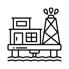Oil Rig, Oil Refinery, Oil Drilling, Oil Pump Jack, Oil Platform icon