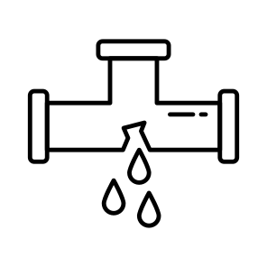 Pipe Leakage, Burst Pipe, Pipe Damage, Seepage, Water Leak, icon