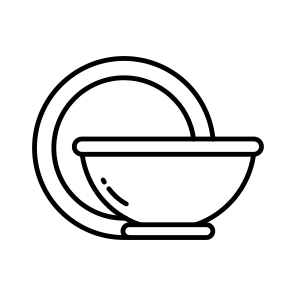 A Solid Design Icon Of Crockery icon