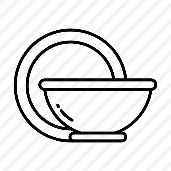 A Solid Design Icon Of Crockery  preview