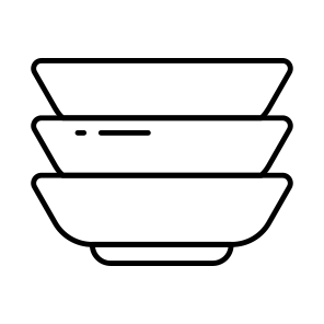 Bowls, Dishes, Crockery, Kitchenware, Kitchen Accessory icon