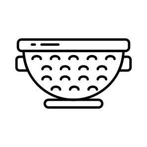 Colander, Stainer, Sieve, Kitchenware, Kitchen Utensil icon