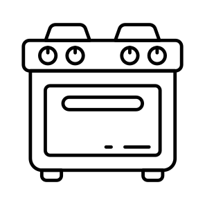 Cooking Range, Kitchenware, Home Appliance, Gas Stove, Cooking Oven icon