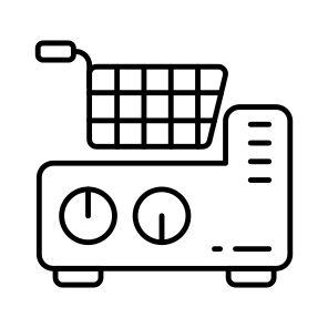 Deep Fryer, Kitchenware, Kitchen Tool, Kitchen Equipment, Kitchen Accessory icon