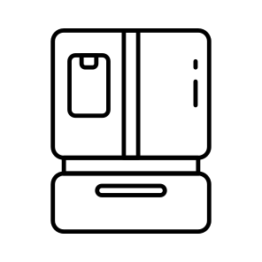 French Door Fridge, Refrigerator, Icebox, Electronic, Home Appliance icon