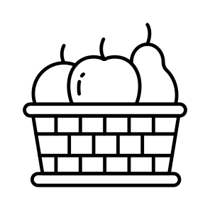 Fruits Basket, Fruits Bucket, Edible, Healthy Diet, Fresh Fruits icon