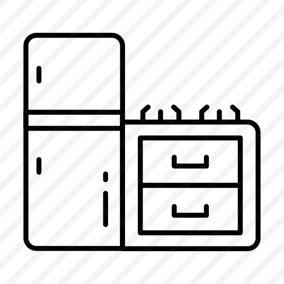 Kitchen Accessories, Kitchen Equipment, Instrument, Tools, Stove With Fridge  preview