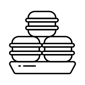 Macaron Biscuits, Snack, Breakfast, Edible, Eatable icon