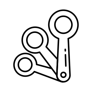 Measuring Spoons, Kitchenware, Utensil, Kitchen Accessory, Spice Spoons icon