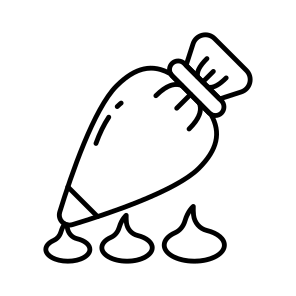 Piping Cone, Pastry Bag, Icing Bag, Accessory, Baking Bag, icon