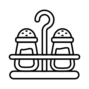 Salt Pots, Spice Pots, Kitchenware, Pepper Cot, Condiment icon