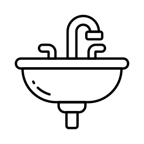Washbasin, Wash Bowl, Sink, Lavabo, Washstand, icon