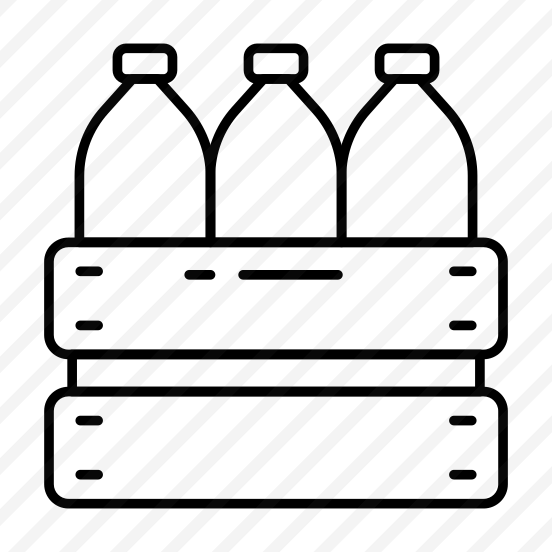 Bottles Crate, Water Bottles, Bottle Box, Wooden Box, Glass Bottles  preview