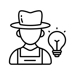 Creative Farmer, Gardener, Agronomist, Cultivator, Harvester, icon