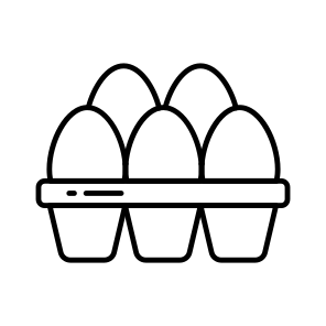 Eggs Tray, Healthy Diet, Healthy Meal, Nutritious Diet, Eggshells icon