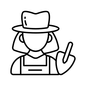 Farmer, Gardener, Agronomist, Cultivator, Harvester, icon