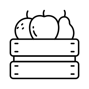 Fruits Basket, Fruits Bucket, Edible, Healthy Diet, Fresh Fruits, icon