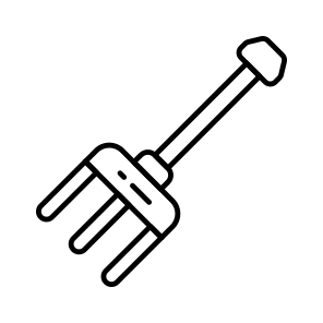 Gardening Tool, Gardening Rake, Digging Tool, Digging Equipment, Construction Tool, icon