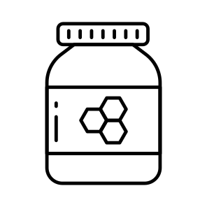 Honey Jar, Honey Bottle, Honey Pot, Honey Preserve, Glass Bottle icon
