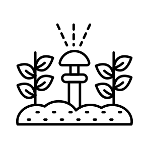 Irrigation, Farming, Agriculture, Vegetable Sprinkler, Watering icon