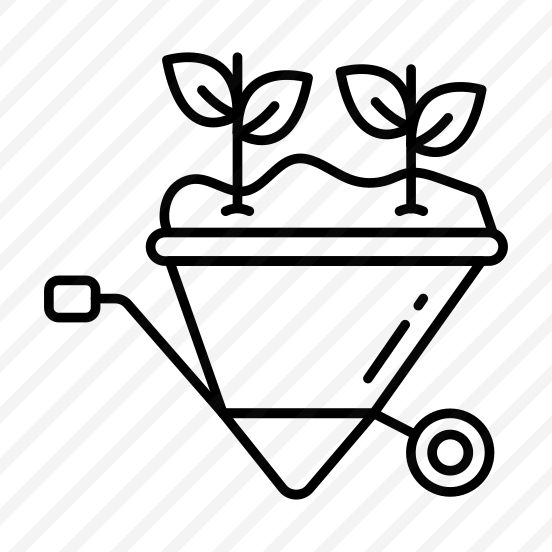 Mulch, Dirt Carrier, Wheelbarrow, Pushcart, Handcart,  preview